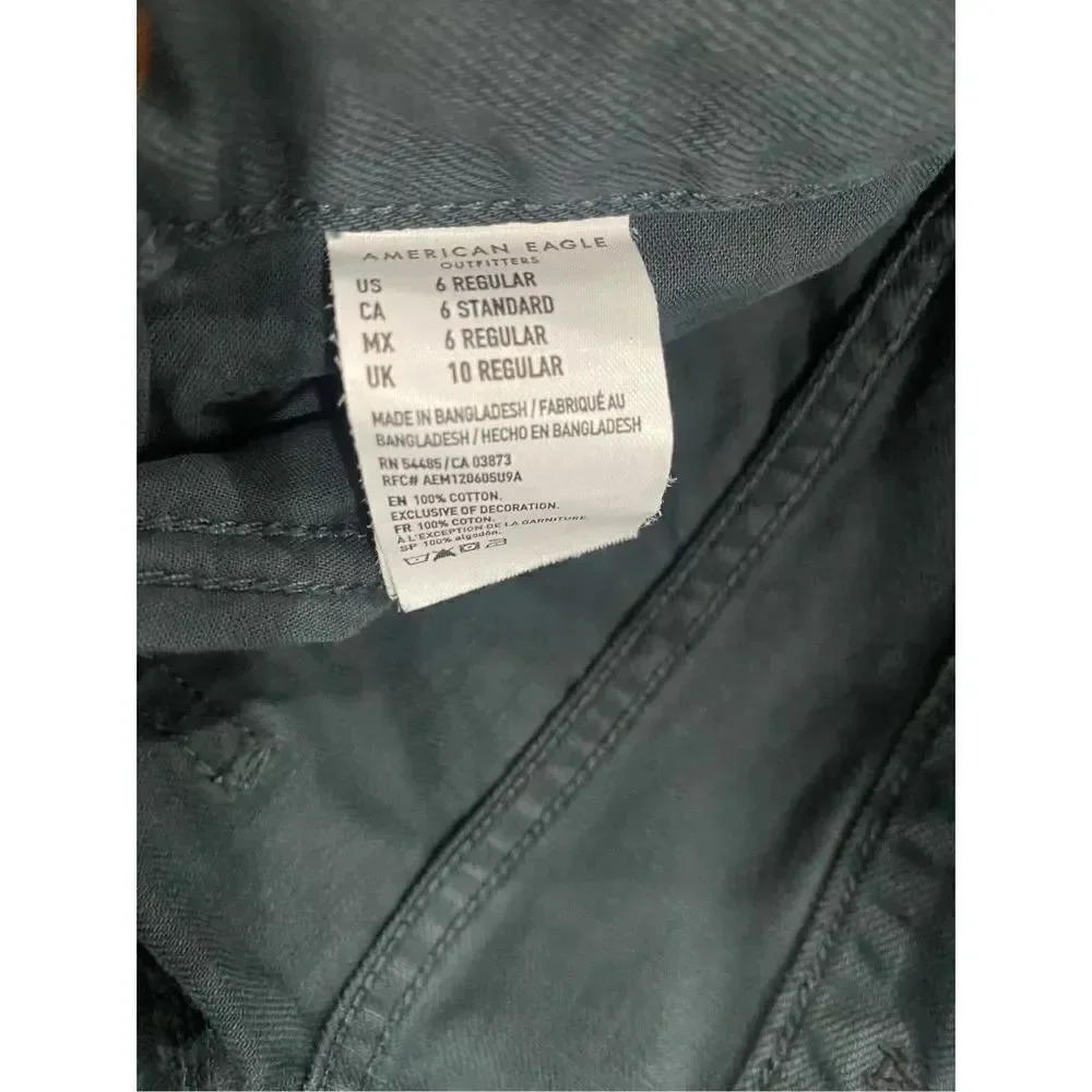 American Eagle Green Mom Jeans Size 6 - Picture 5 of 6